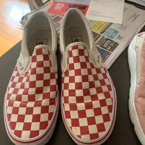 Red checkered vans